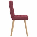 vidaXL Chaises à manger lot de 6 rouge bordeaux tissu