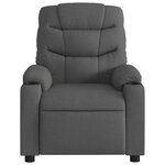 vidaXL Fauteuil inclinable de massage gris foncé tissu