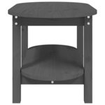 vidaXL Table basse Gris 80x45x45 cm Bois massif de pin