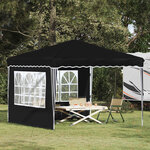 vidaXL Tente de fête pop-up 288 x 288 x 245 cm Noir Tissu Oxford