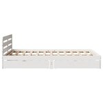 vidaXL Cadre de lit sans matelas blanc 140x190 cm bois de pin massif