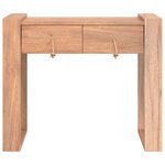 vidaXL Table console 90x35x75 cm Bois de teck solide