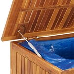 vidaXL Boîte de rangement de jardin avec roues 150x50x58cm bois acacia