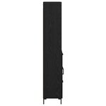 vidaXL Haut Armoire Chêne noir 69 5 x 34 x 180 cm Bois d'ingénierie
