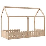 vidaXL Cadre de lit d'enfants forme de maison sans matelas pin massif