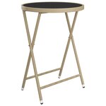 vidaXL Ensemble de bistro jardin 3 Pièces Résine tressée et verre trempé