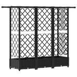 vidaXL Lit Élevé avec Treillis et Toit Noir 164 x 40 x 123 cm PP