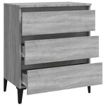 vidaXL Buffet Sonoma gris 60x35x69 cm Bois d'ingénierie