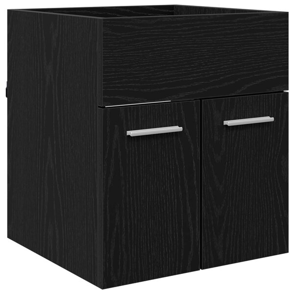 vidaXL Armoire d'évier Chêne noir 41 x 38 5 x 46 cm Bois d'ingénierie