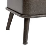 vidaXL Banc de rangement avec dossier 110 cm Noir Similicuir