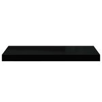 vidaXL Étagère murale flottante Noir brillant 60x23 5x3 8 cm MDF