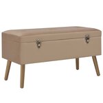 vidaXL Banc avec compartiment de rangement 80 cm Beige Velours