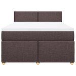 vidaXL Sommier à lattes de lit avec matelas Marron foncé 140x200 cm