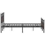 vidaXL Cadre de lit en métal sans matelas chêne marron 180x200 cm