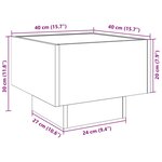 vidaXL Armoire de rangement chêne artisanal 40 x 40 x 30 cm