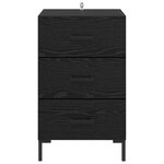 vidaXL Cabinet de chevet Chêne noir 40 x 40 x 66 cm Bois d'ingénierie
