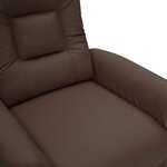 vidaXL Fauteuil de massage Marron Similicuir