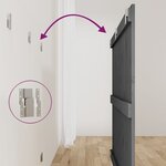 vidaXL Tête de lit murale Gris 127 5x3x90 cm Bois massif de pin