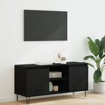 vidaXL Meuble TV Chêne noir 104 x 35 x 50 cm Bois d'ingénierie