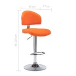 vidaXL Tabourets de bar lot de 2 orange similicuir