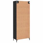 vidaXL Haut Armoire Chêne noir 69 5 x 34 x 180 cm Bois d'ingénierie