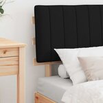 vidaXL Cadre de lit avec tête de lit rembourrée Noir 75 x 190 cm