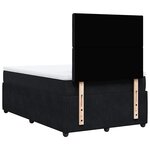 vidaXL Sommier à lattes de lit avec matelas Noir 120x200 cm Velours