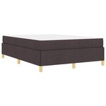 vidaXL Lit à ressorts Marron foncé et Blanc 140 x 190 cm tissu
