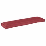 vidaXL Coussin pour banc de palette Bordeaux 150 x 40 x 8 cm