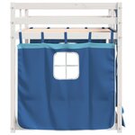 vidaXL Lit superposé sans matelas bleu 80x200 cm bois de pin massif
