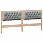 vidaXL Tête de lit Marron et gris clair 180 cm Bois massif en pin