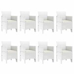 vidaXL Ensemble de salle à manger pour jardin 9 Pièces Gris clair