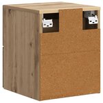 vidaXL Cabinet de chevet mural Chêne artisanal 34 5 x 33 x 40 cm