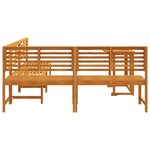 vidaXL Ensemble de banc de jardin 4 Pièces Marron Bois d'acacia massif