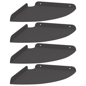 vidaXL Étagère flottante avec étagère 4 Pièces Noir 24 x 24 x 2 cm