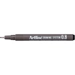 Feutre 'Drawing System' pointe 0 8 mm noir x 12 ARTLINE