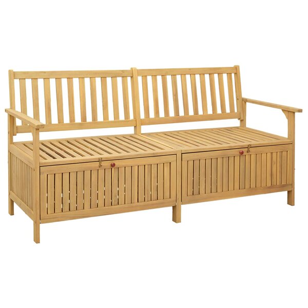vidaXL Banc de rangement 2 -Seater 170 x 63 x 84 cm Acacia massif
