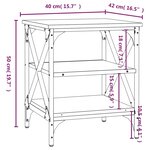 vidaXL Table d'appoint Sonoma gris 40x42x50 cm Bois d'ingénierie