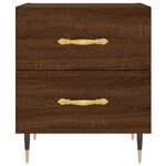 vidaXL Tables de chevet 2 Pièces chêne marron 40x35x47 5 cm
