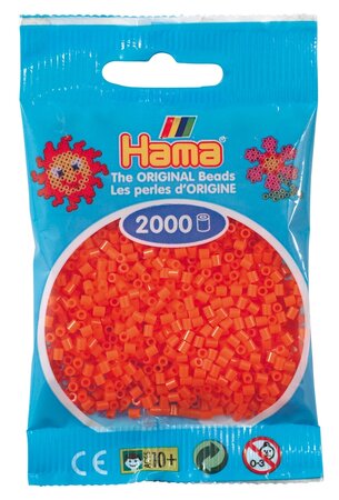 2 000 perles mini (petites perles Ø2 5 mm) orange