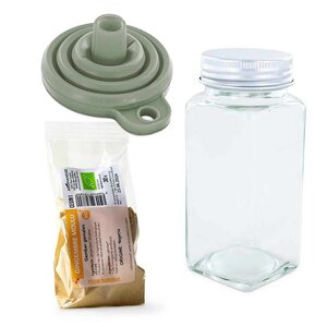 Flacon à épices poudreur + entonnoir + gingembre moulu 30 g