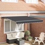 vidaXL Auvent Rétractable Anthracite 350x250 cm tissu
