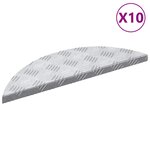 vidaXL Nez de marche Croissant 10 Pièces Argenté 60 x 18 cm Aluminium