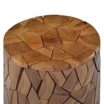 Vidaxl tabouret mosaïque marron bois de teck solide