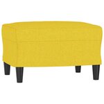 vidaXL Fauteuil avec repose-pied Jaune clair 60 cm Tissu