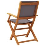 vidaXL Chaises de jardin pliantes lot de 8 tissu et bois massif