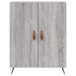 vidaXL Buffet haut Sonoma gris 69 5x34x180 cm Bois d'ingénierie