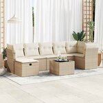 vidaXL Salon de jardin avec coussins 8 Pièces beige résine tressée