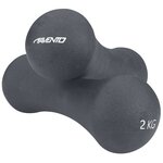 Avento ensemble de poids de main bone 2x2 kg gris