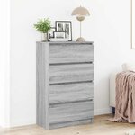 vidaXL Buffet Sonoma gris 60x35x98 5 cm Bois d'ingénierie